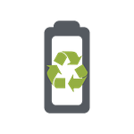 Batterierecycling Symbol transparent